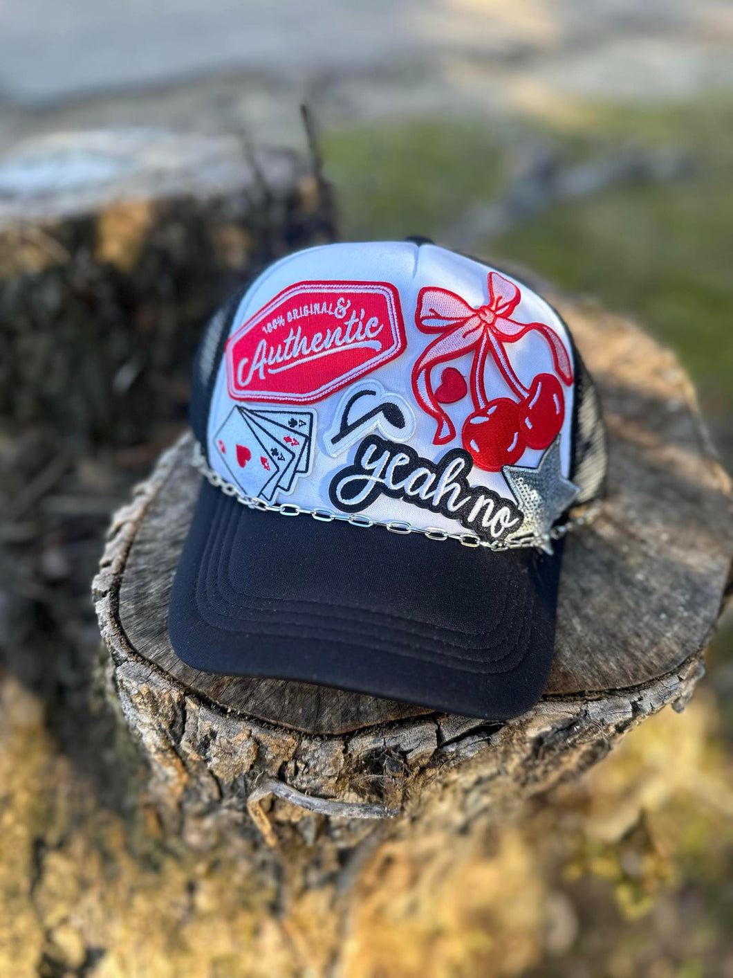 Black and White Trucker Cap