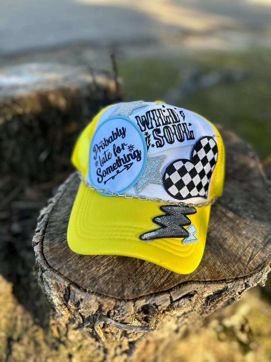 Yellow and White Trucker Cap 