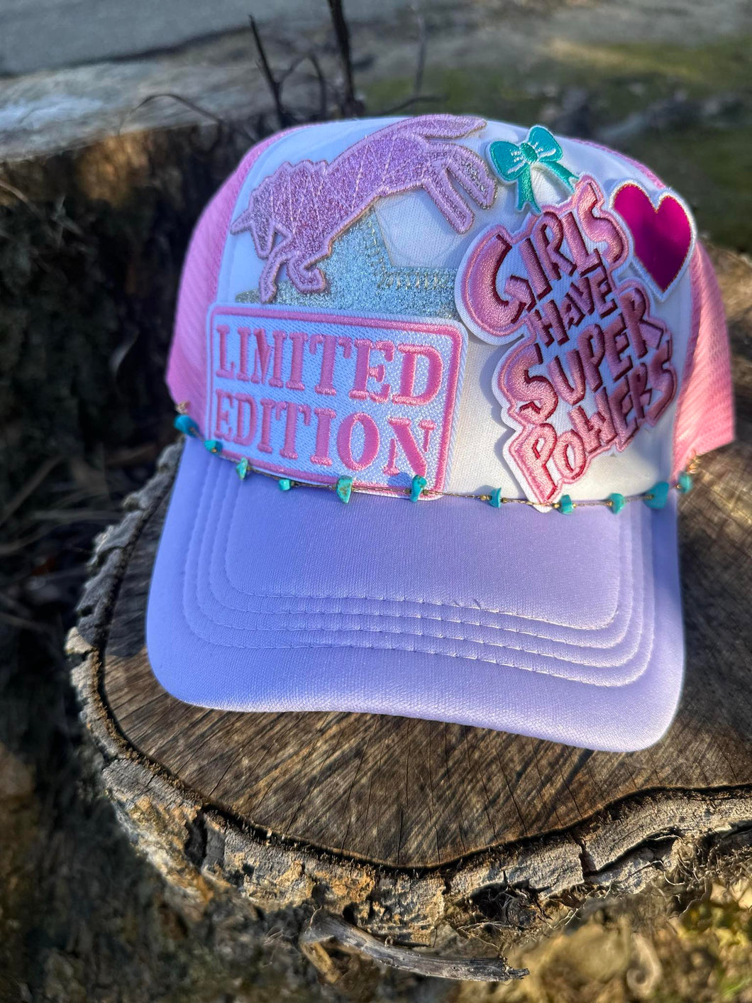 Purple, Pink and White Trucker Cap 