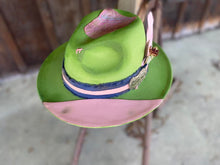 Load image into Gallery viewer, Mommy and Me distressed Wide Brim and Small Brim Fedora Pair
